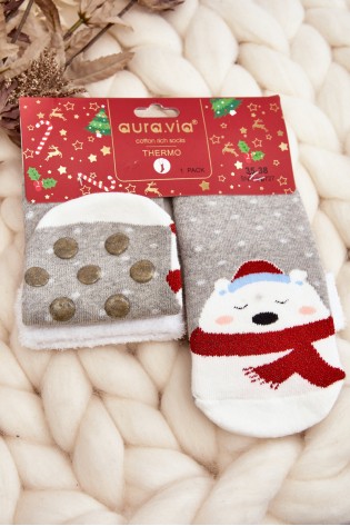 Kalėdinės kojinės Teddy Bears Grey-SNPVX6727 WZÓR 1