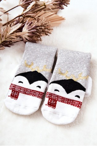 Kalėdinės kojinės Penguin Grey-SNPVX6727 WZÓR 6