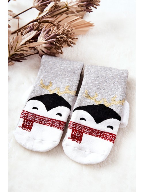 Kalėdinės kojinės Penguin Grey-SNPVX6727 WZÓR 6