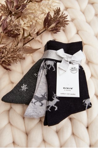 Kalėdinių žiemiškų kojinių rinkinys, 3 poros-SK.29062/SNX7772