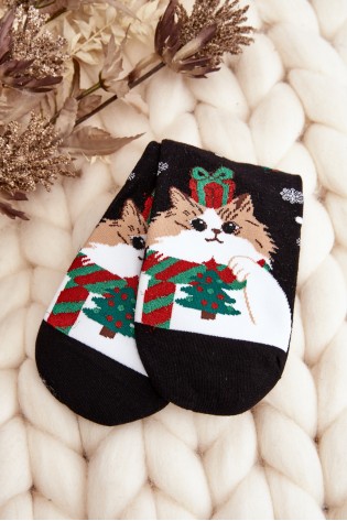 Linksmos kalėdinės kojinės su kačiuku-SK.29075/SNP507