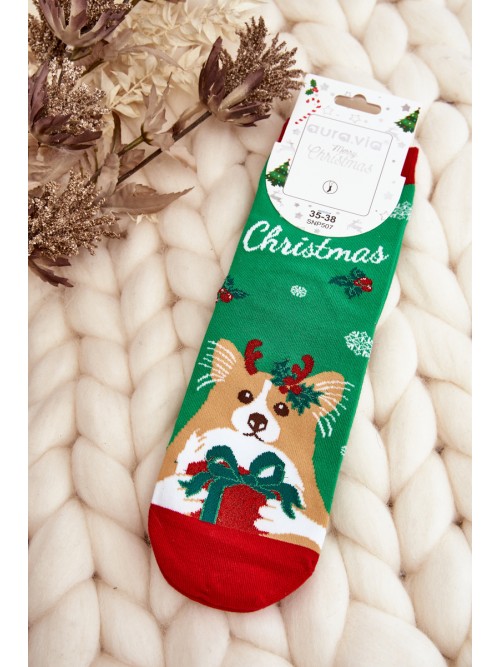 Linksmos kalėdinės kojinės su šuniuku-SK.29077/SNP507