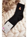 Moteriškos raštuotos kojinės su meškučiu-SK.29127/NZX690