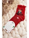 Moteriškos raudonos kalėdinės kojinės-SK.29168/SN756