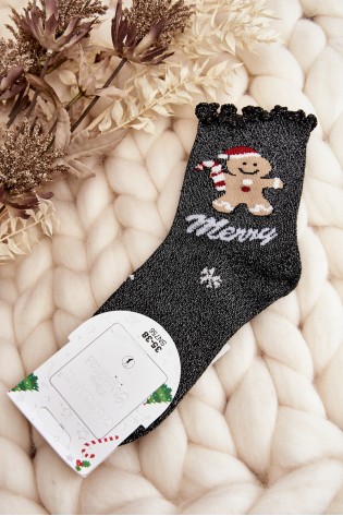 Moteriškos blizgios kalėdinės kojinės-SK.29169/SN756