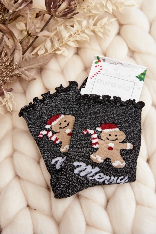 Moteriškos blizgios kalėdinės kojinės-SK.29169/SN756