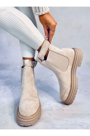 Stilingi moteriški Chelsea stiliaus batai CARLS BEIGE-KB 5773