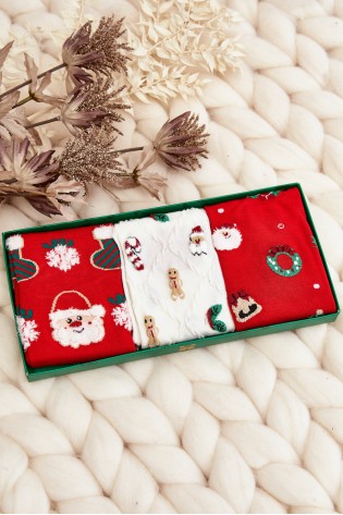 Kalėdinių kojinių rinkinys gražioje dėžutėje, 3 vnt-SK.ZES.29208/SNX1077
