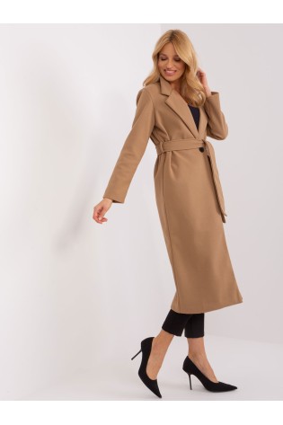 Elegantiškas klasikinis rudas paltas-TW-PL-BI-5312-1.31