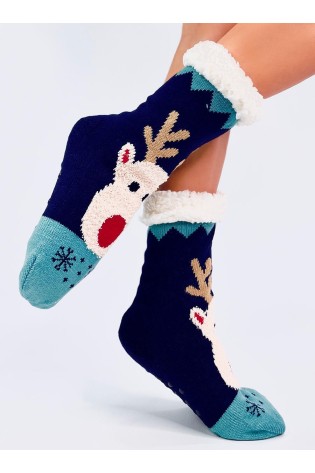 Kalėdinės kojinės su šiaurės elniu REINDEER NAVY BLUE-KB SK-WYYK94397