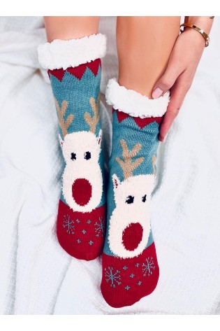 Kalėdinės kojinės su šiaurės elniu REINDEER BLUE-KB 37015
