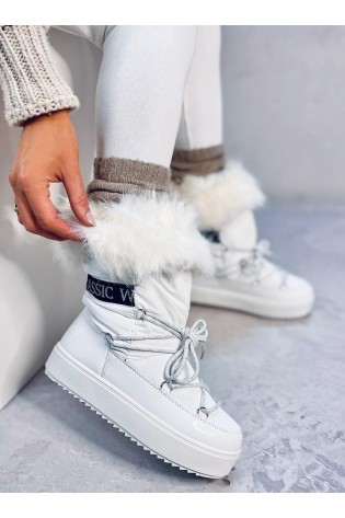 Žieminiai batai su kailiuku KENDALS WHITE-KB 37044
