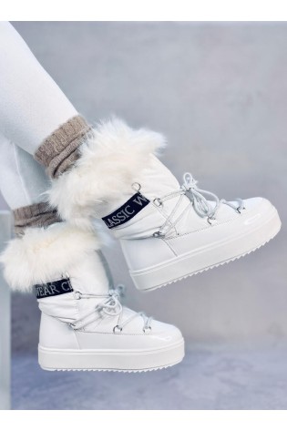 Žieminiai batai su kailiuku KENDALS WHITE-KB NB605