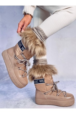 Žieminiai batai su kailiuku KENDALS KHAKI-KB 37045