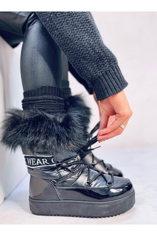 Žieminiai batai su kailiuku KENDALS BLACK-KB NB605