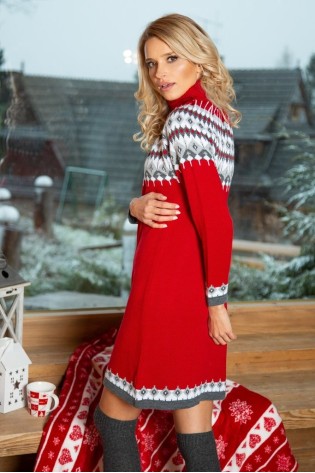 Megzta žiemiška suknelė F346-TV_F346_RED