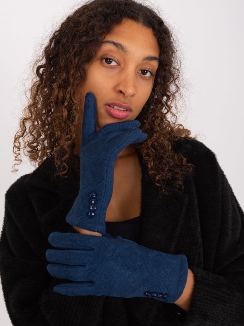 Tamsiai mėlynos moteriškos pirštinės-AT-RK-239302.10X
