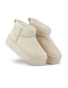 Stilingi smėlio spalvos trumpi emu stiliaus sniego batai-TL242-BE