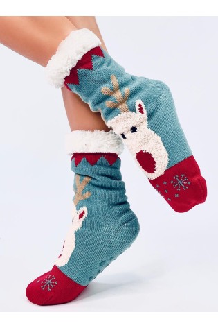 Kalėdinės kojinės su šiaurės elniu REINDEER BLUE-TV_KB SK-WYYK94397 BLUE