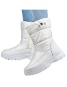 Šilti balti sniego batai su kailiu-3537W