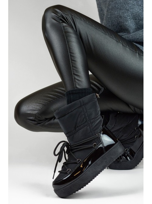 Moteriški šilti juodi žieminiai sniego batai-5752-21B