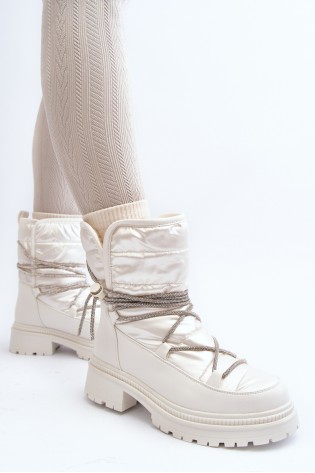 Šilti žieminiai batai-NS363 WHITE