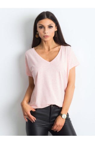 Klasikiniai rožiniai marškinėliai-RV-TS-4832.02P