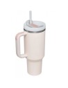 Didelis 1L termo puodelis su rankena ir šiaudeliu CUP02-CUP02