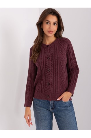 Tamsiai violetinis megztinis su sagomis-TV_234699P