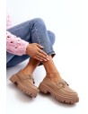 Madingi moteriški batai su papuošimu-H8-309MOK KHAKI