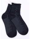 Elegantiškos moteriškos kojinės su raukinukais REECE BLACK-KB SK-HB85