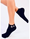Moteriškos kojinės su perlu PAPPS CZARNE-KB SK-WAGC94254DJ