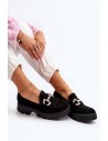 Stilingi moteriški zomšiniai batai-G422 BLACK