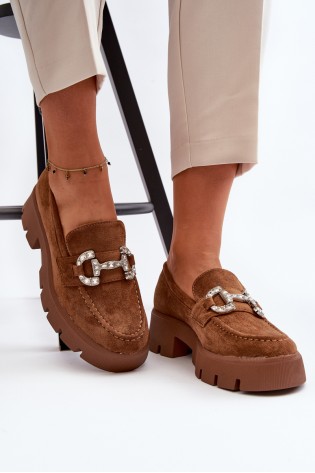 Stilingi moteriški zomšiniai batai-G422 CAMEL
