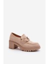 Šviesiai rudi stilingi zomšiniai batai-10921 BE SU