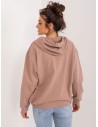 Kapučino spalvos džemperis su užtrauktuku-RV-BL-9136.06
