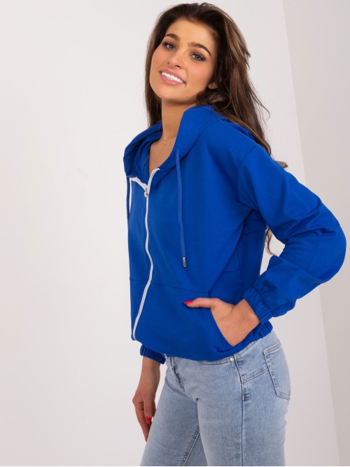 Ryškus mėlynas džemperis su užtrauktuku-RV-BL-8855.20