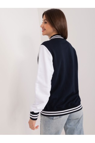 Tamsiai mėlynas koledžo stiliaus džemperis-RV-BL-7670.31
