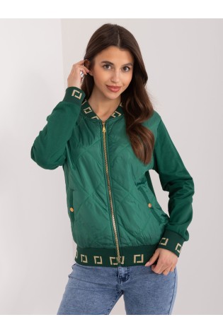 Žalias stilingas džemperis su užtrauktuku-RV-BL-8224.22