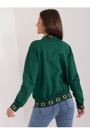 Žalias stilingas džemperis su užtrauktuku-RV-BL-8224.22