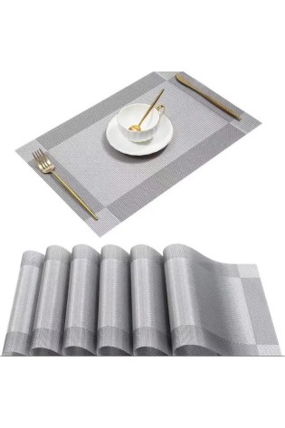 Stačiakampis neperšlampamas pilkas stalo kilimėlis 30x45 cm MP23-MP23