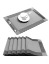 Stačiakampis neperšlampamas pilkas stalo kilimėlis 30x45 cm MP23-MP23