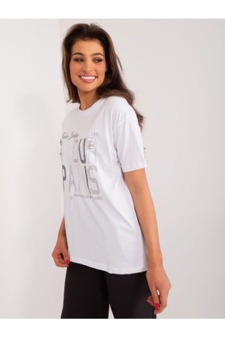 Balti stilingi marškinėliai trumpomis rankovėmis-PM-TS-4568.20