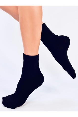 Lygios juodos moteriškos kojinės AUTUM BLACK-KB SK-BL21010