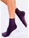 Lygios violetinės moteriškos kojinės AUTUM PURPLE-KB SK-BL21010