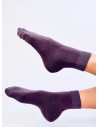 Lygios violetinės moteriškos kojinės AUTUM PURPLE-KB SK-BL21010