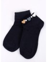 Moteriškos kojinės su dekoratyviomis širdelėmis GWENS BLACK-KB SK-WAGC94257D