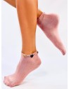 Moteriškos kojinės su dekoratyviomis širdelėmis GWENS PINK-KB SK-WAGC94257D
