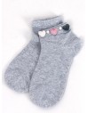 Moteriškos kojinės su dekoratyviomis širdelėmis GWENS LIGHT GREY-KB SK-WAGC94257D
