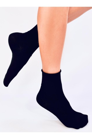 Lygios juodos moteriškos kojinės SOUTT BLACK-KB SK-BL21014